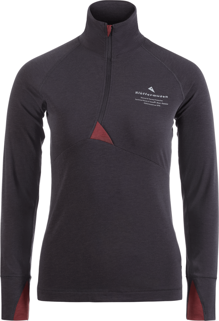 Klättermusen Women's Fafne Half Zip Sweater Raven Klättermusen