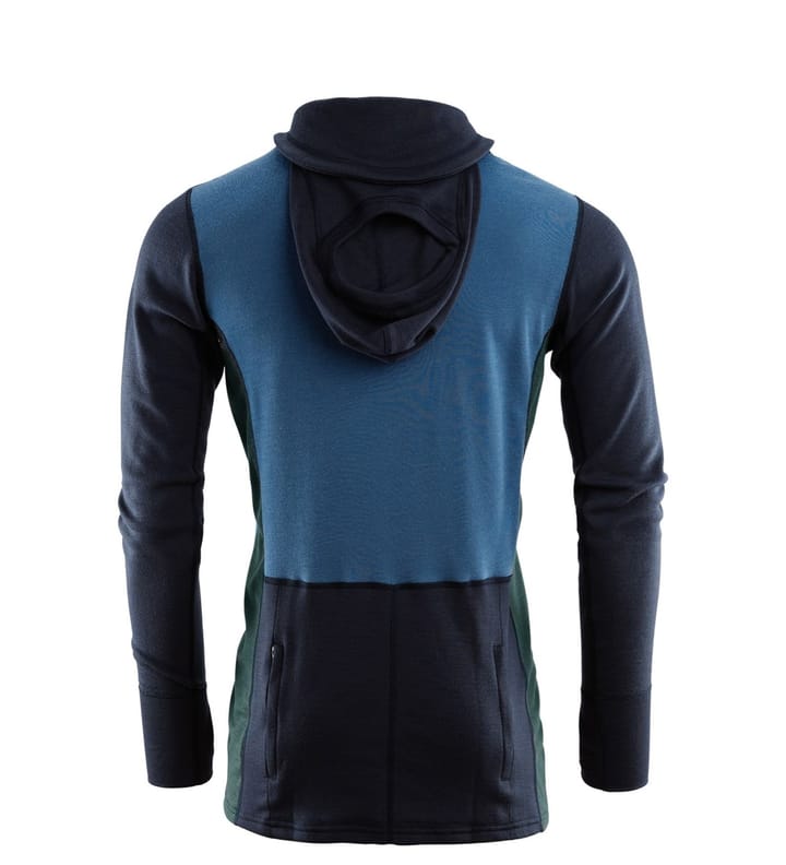 Aclima WarmWool Hood Sweater Man Navy Blazer/Coastal Fjord/Green Gables Aclima Aclima WarmWool Hood Sweater Man Navy Blazer/Coastal Fjord/Green Gables Aclima