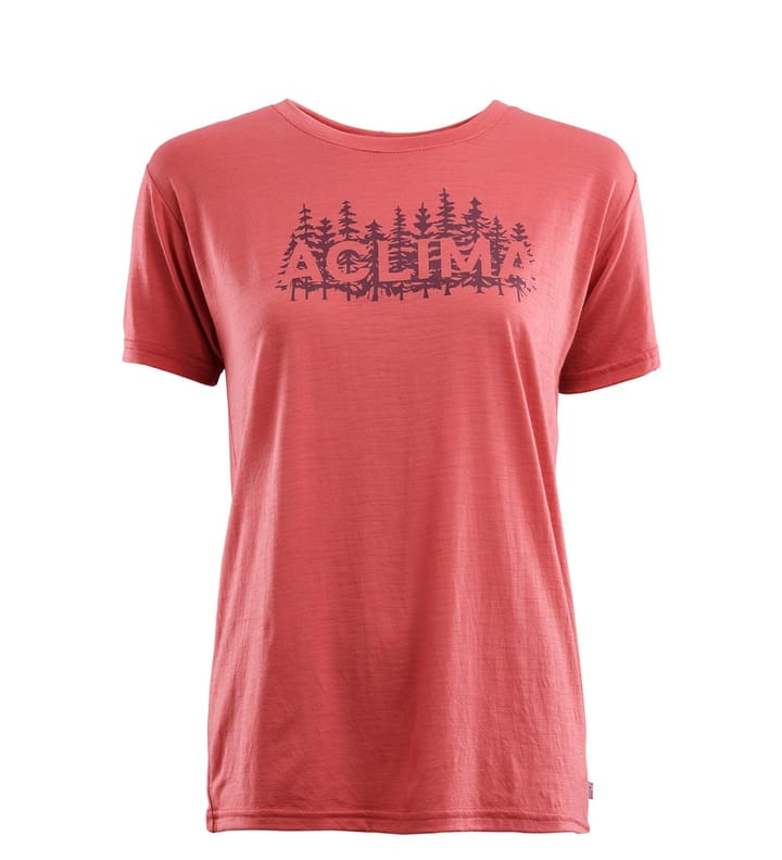 Aclima LightWool Classic Tee Woodprint Woman Baked Apple Aclima Aclima LightWool Classic Tee Woodprint Woman Baked Apple Aclima