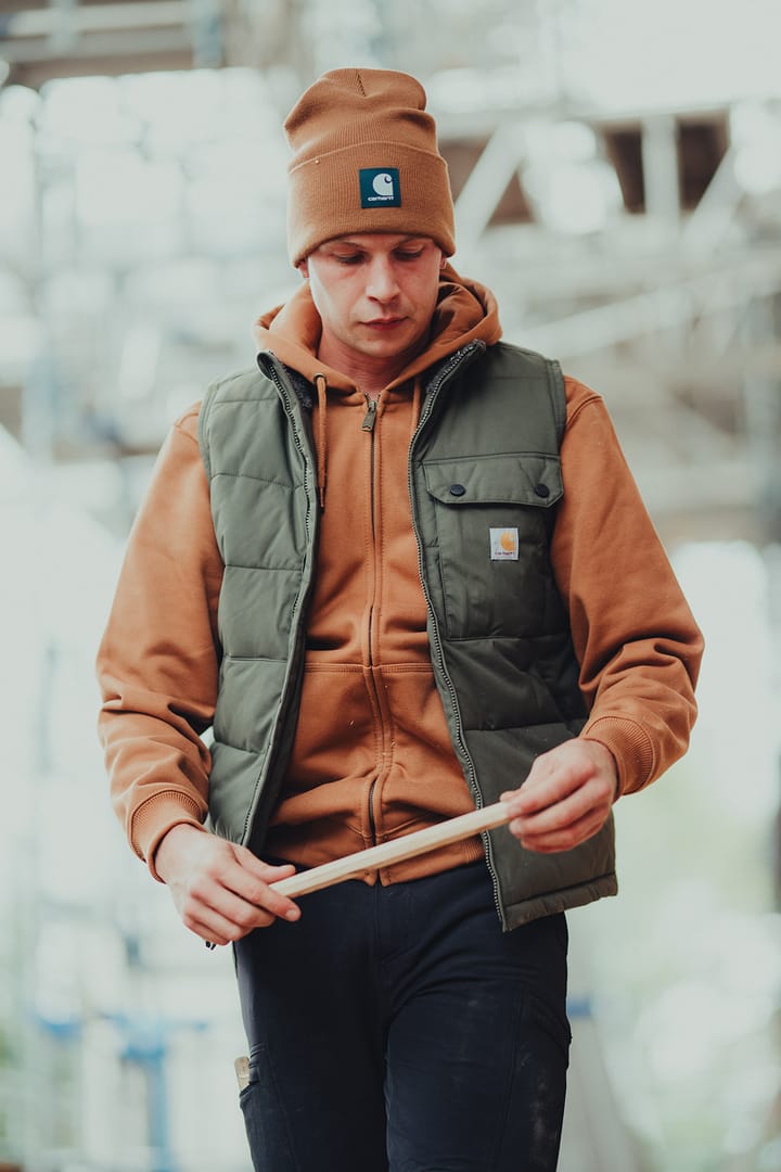 Carhartt Rubber Patch Watch Cap Beanie Carhartt Brown/Dark Harbor Teal Carhartt