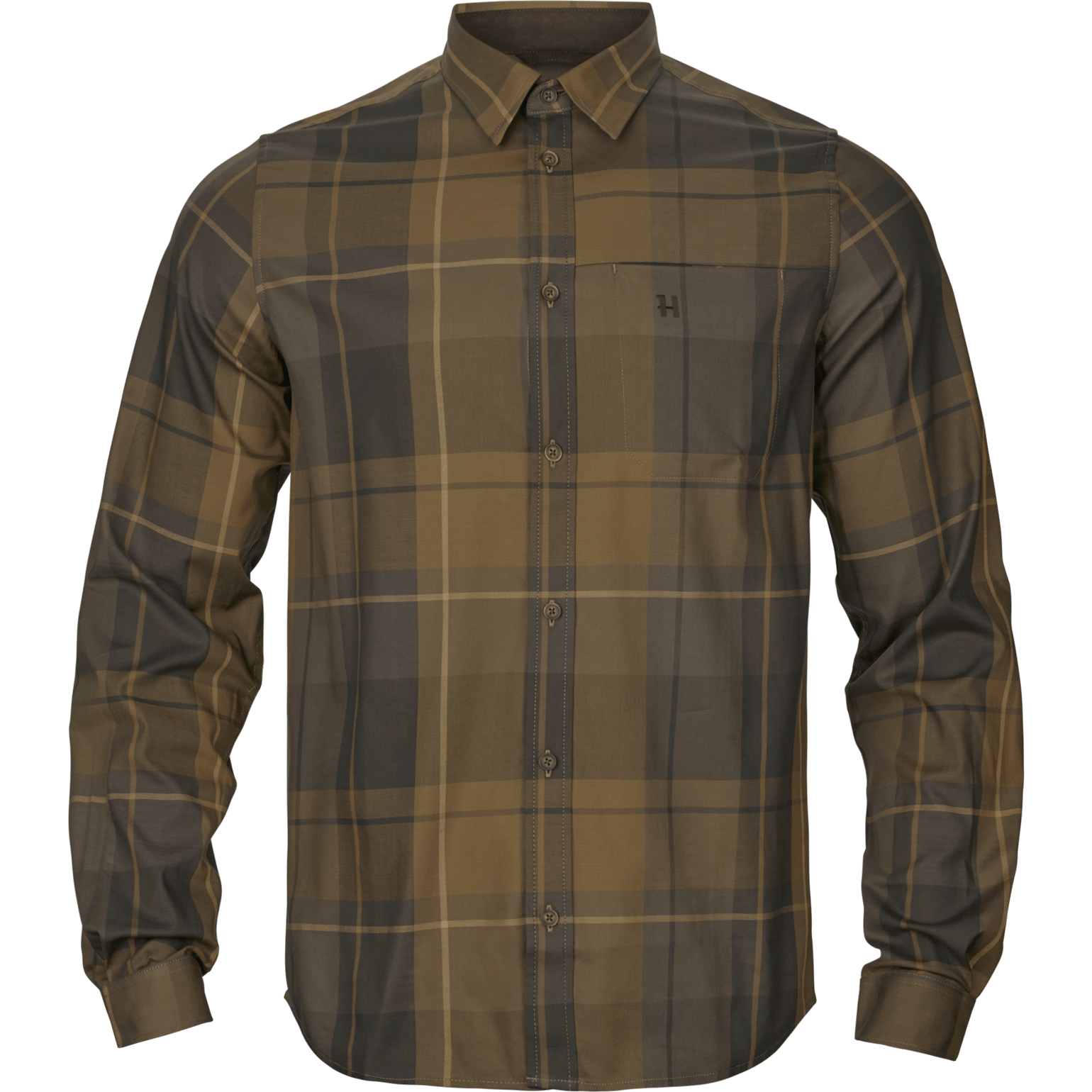 Härkila Men's Akse Long Sleeve Shirt Willow Green Check
