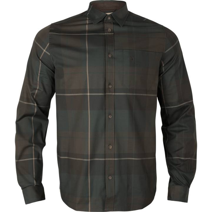 Härkila Men's Akse Long Sleeve Shirt Shadow Brown Check Härkila