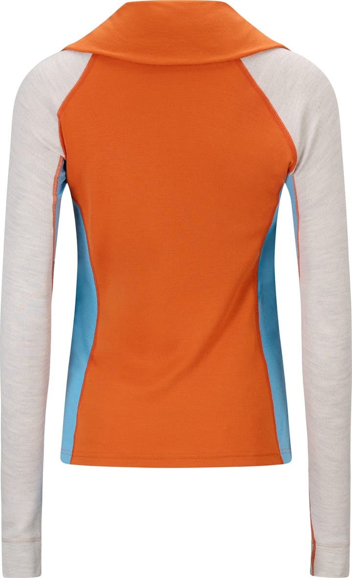 Aclima Women's WarmWool Polo Gold Flame/Beige Melange/Niagara Aclima