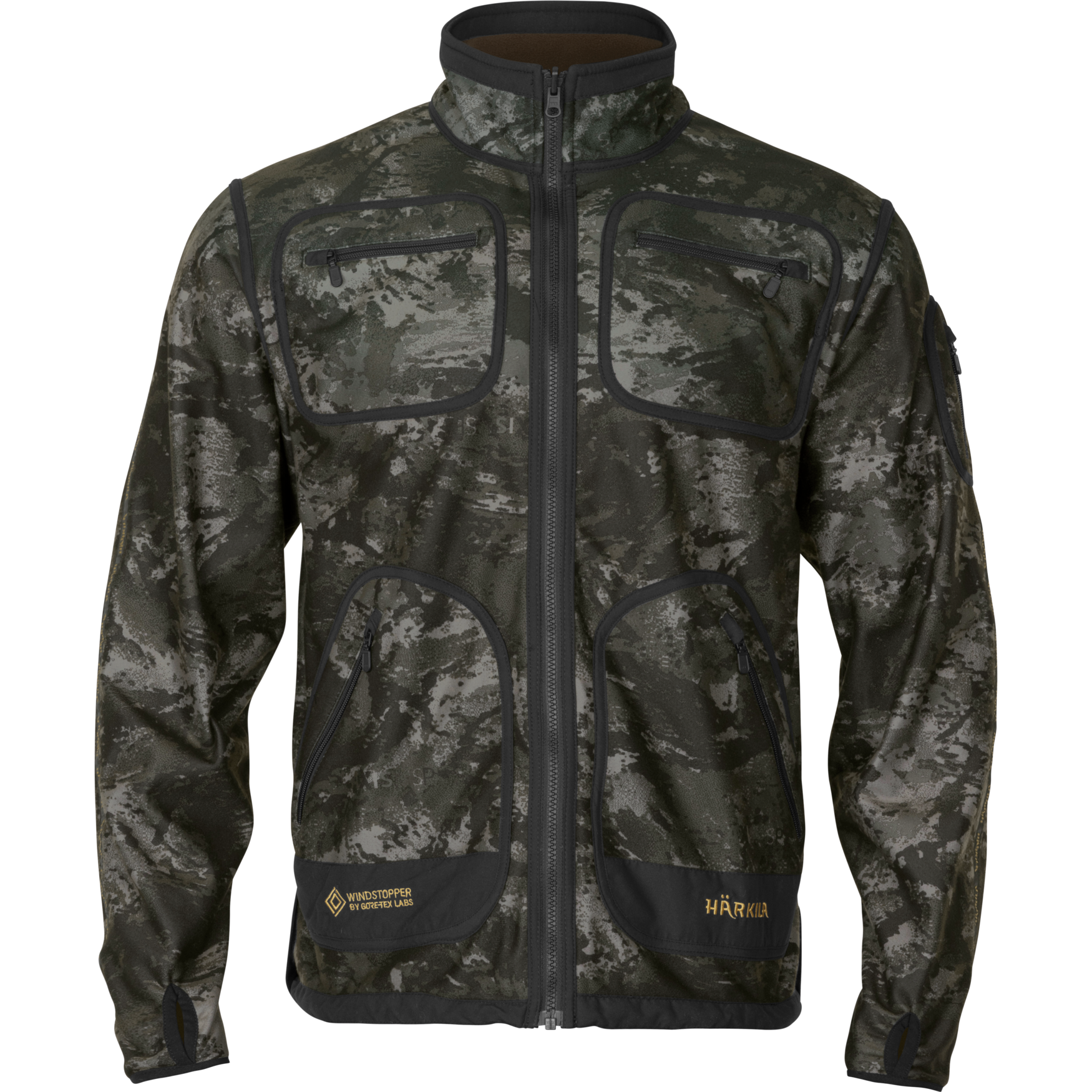 Härkila Men's Kamko Noctyx WSP Reversible Fleece Jacket Axis Msp®black/willow Green Ufôrede jaktjakker XL