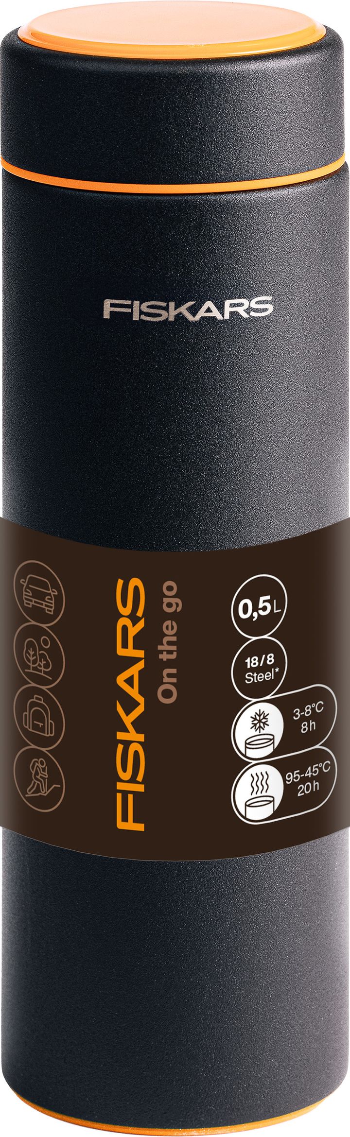 Fiskars Termosflaska Svart Fiskars