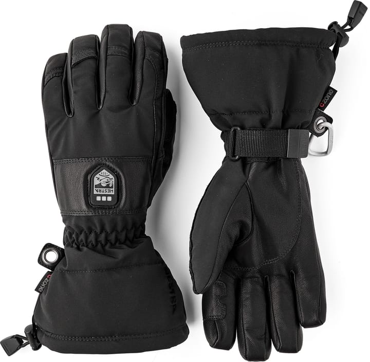 Hestra Heater Gauntlet - 5 Finger Black/Black Hestra