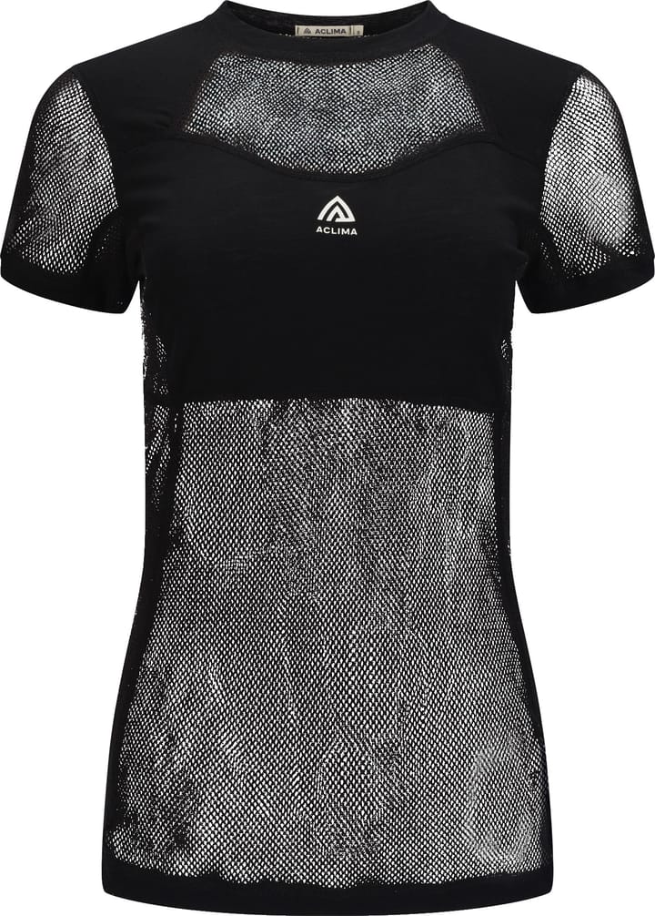 Aclima Women's WoolNet Light T-Shirt Jet Black Aclima