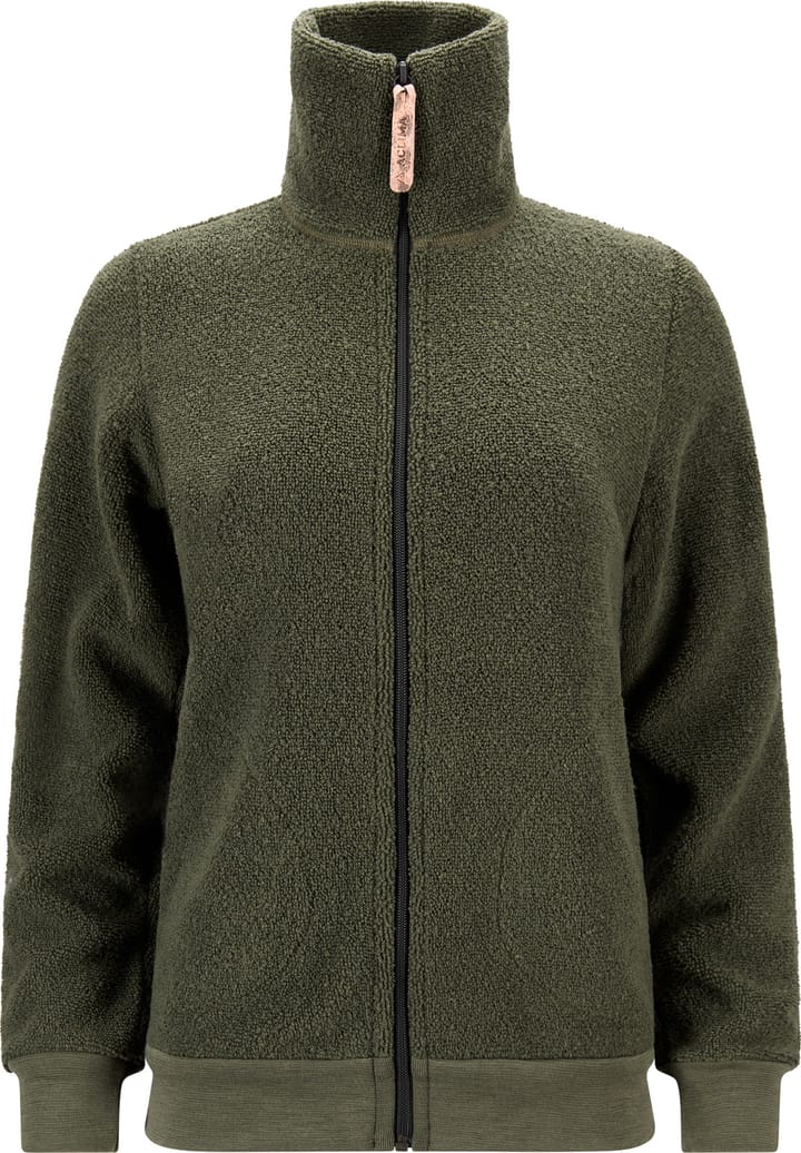 Aclima Women's ReBorn Terry Jacket Olive Melange Aclima