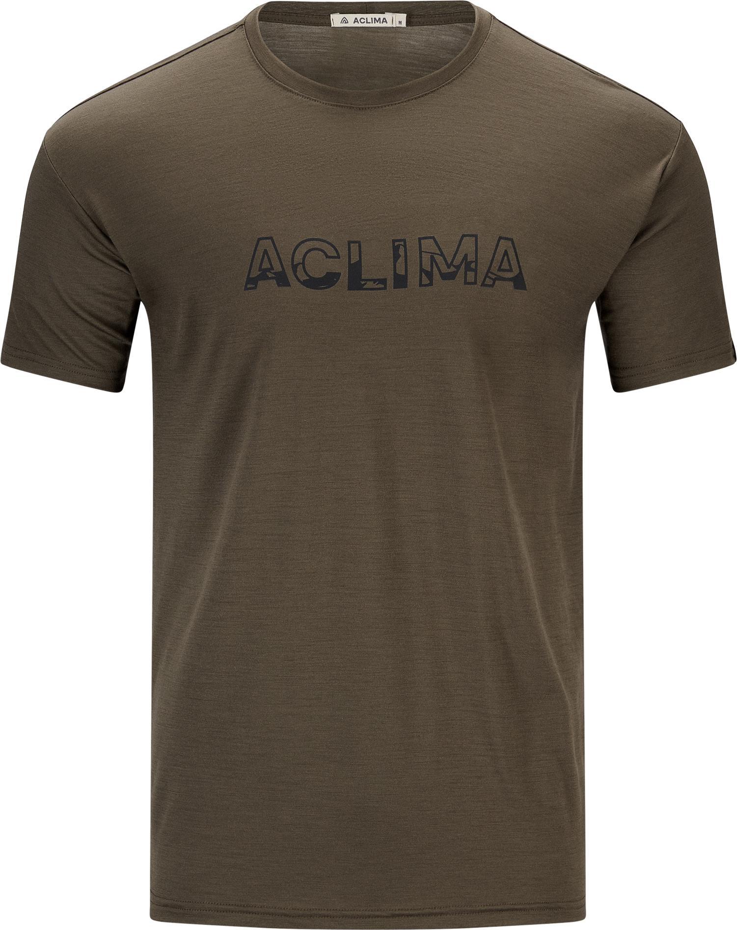 Aclima Men's LightWool 140 Classic Tee Logo Tarmac