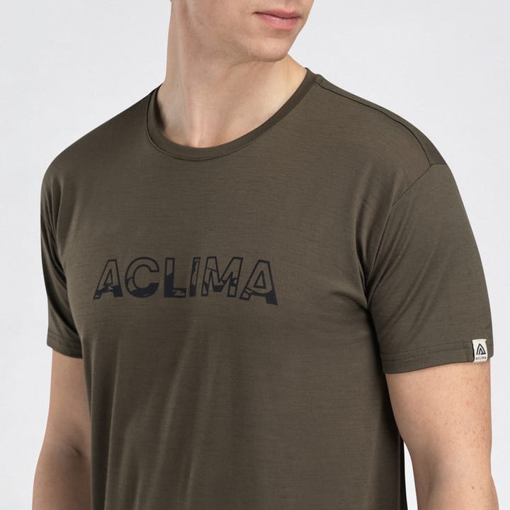 Aclima Men's LightWool 140 Classic Tee Logo Tarmac Aclima