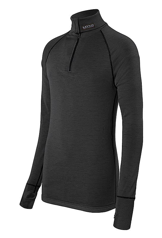 Brynje Zip Polo With Thumbfingergrip Charcoal Brynje