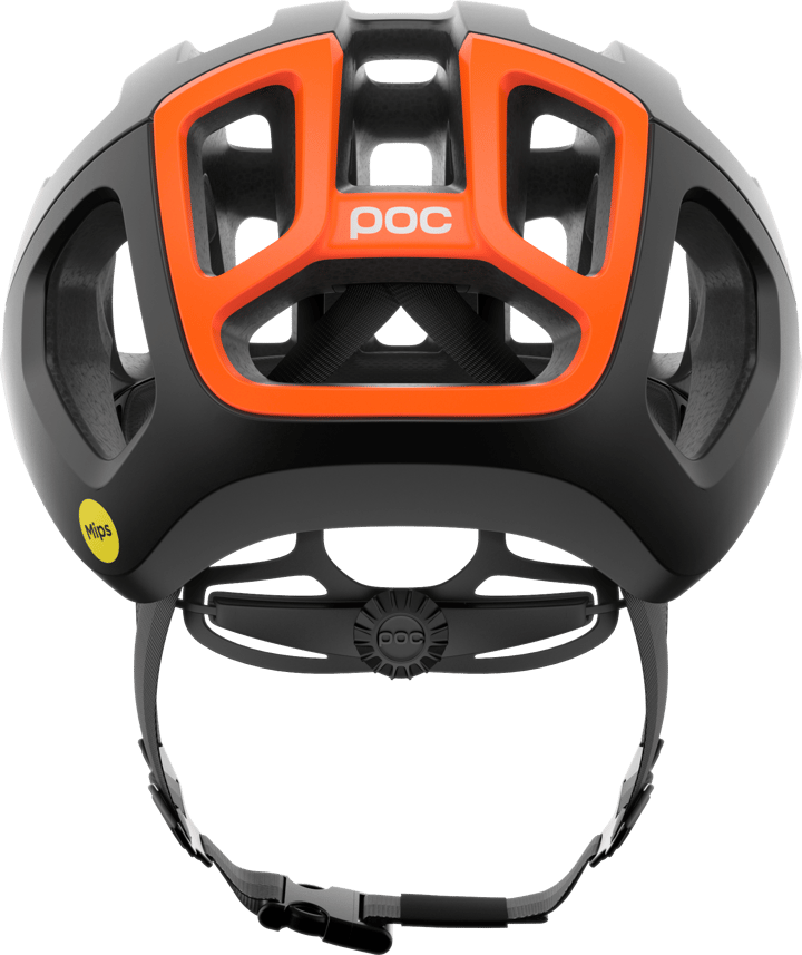 POC Ventral Air Mips Cycling Helmet Uranium Black Matt/Fluorescent Orange Matt POC