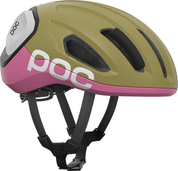 POC Amidal Cycling Helmet Olivine Green Matt/Thulite Pink Matt POC
