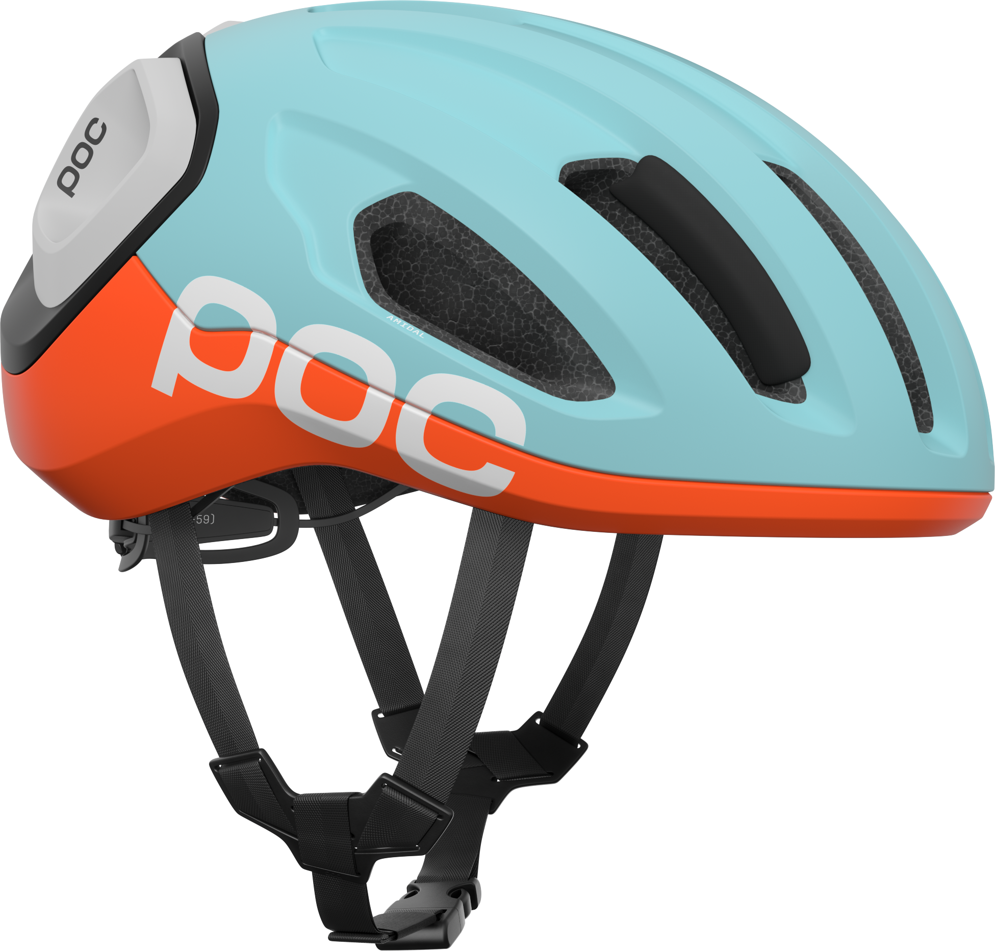 POC Amidal Cycling Helmet Indicolite Blue Matt/Carnelian Orange Matt  L