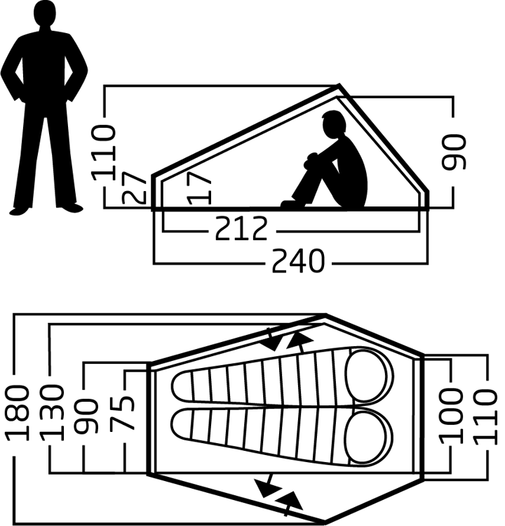 Nordisk Telemark 2.2 PU (2.0) Tent Dark Olive Nordisk