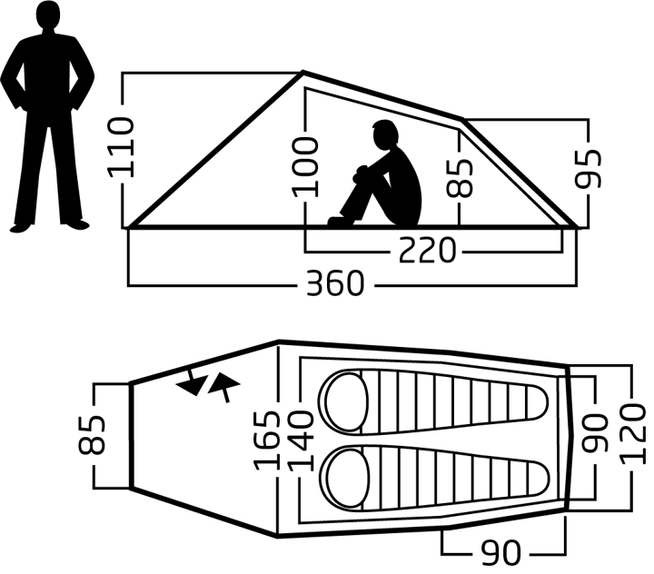 Nordisk Halland 2 LW (2.0) Tent Black Forest Green Nordisk