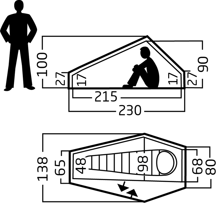Nordisk Telemark 1 LW (2.0) Tent Black Forest Green Nordisk