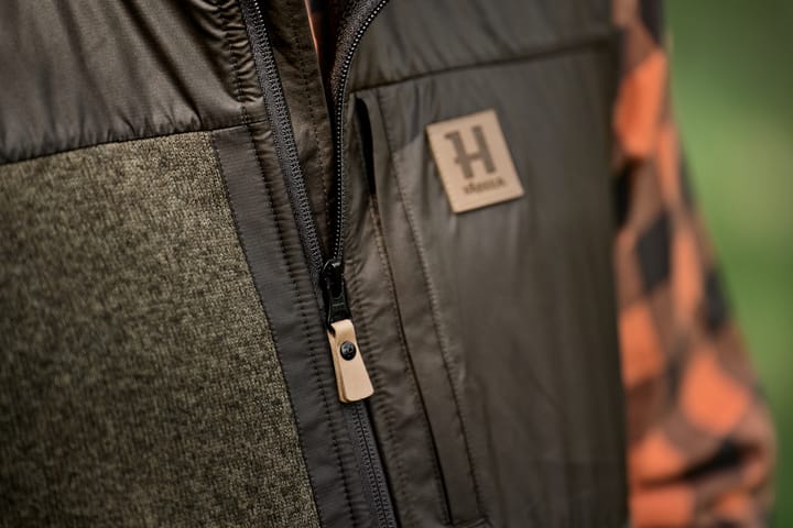 Härkila Men's Kalix Fleece Waistcoat Willow Green/Shadow Brown Härkila