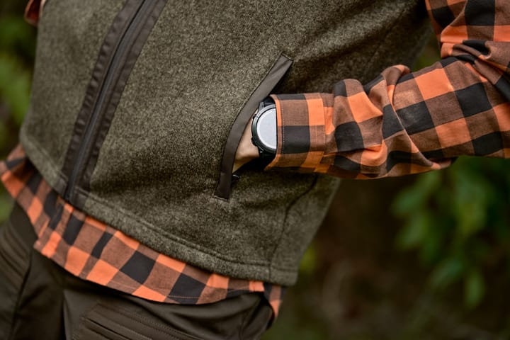 Härkila Men's Kalix Fleece Waistcoat Willow Green/Shadow Brown Härkila