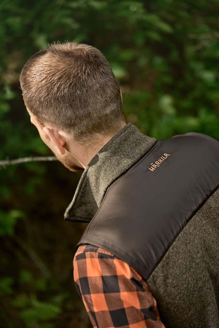 Härkila Men's Kalix Fleece Waistcoat Willow Green/Shadow Brown Härkila