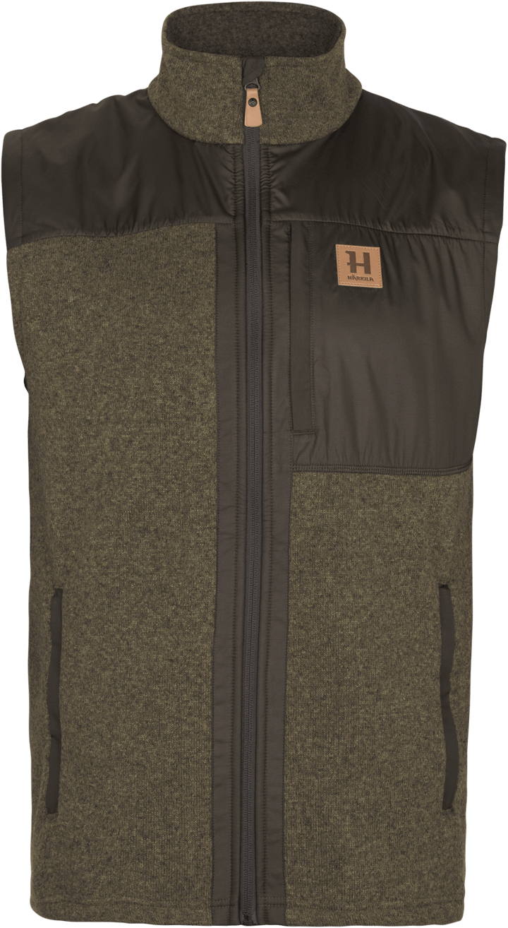 Härkila Men's Kalix Fleece Waistcoat Willow Green/Shadow Brown Härkila
