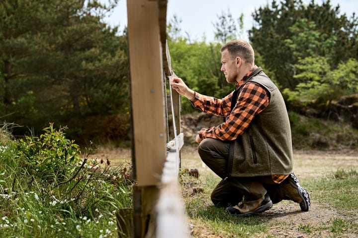 Härkila Men's Kalix Fleece Waistcoat Willow Green/Shadow Brown Härkila