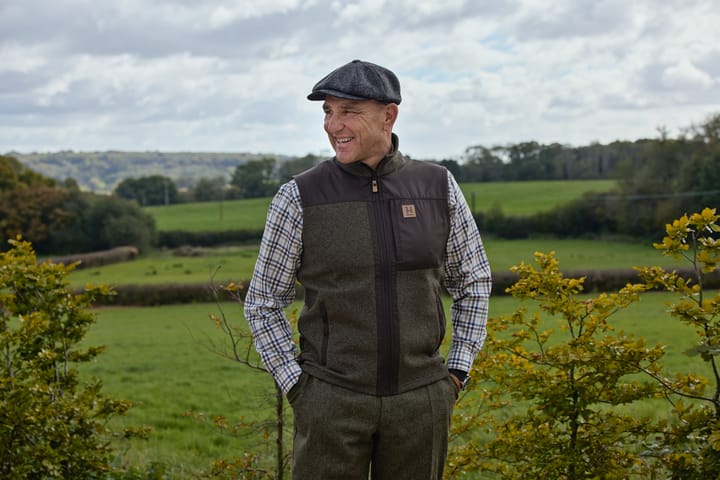 Härkila Men's Kalix Fleece Waistcoat Willow Green/Shadow Brown Härkila