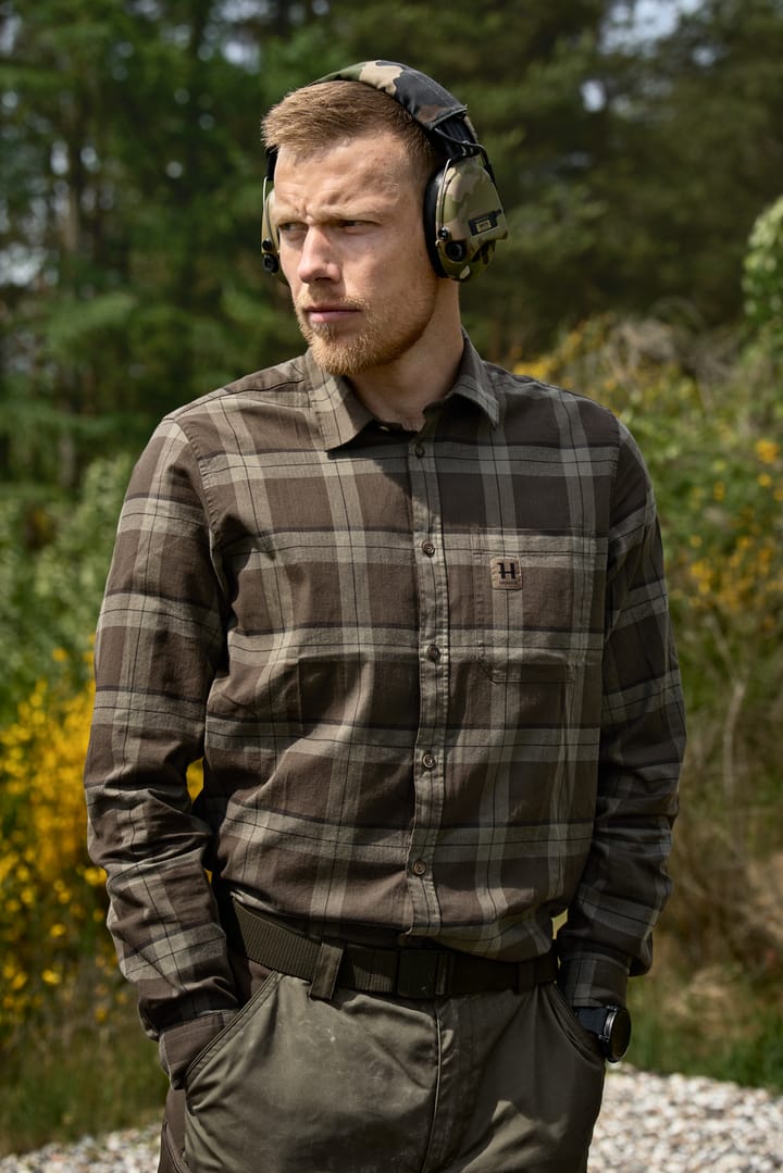 Härkila Men's Fjell LS Shirt Green Check Härkila