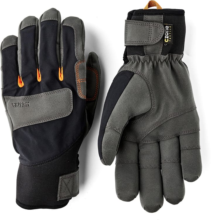 Hestra Ergo Grip Delta HDry - 5 Finger Black/Dark Grey Hestra