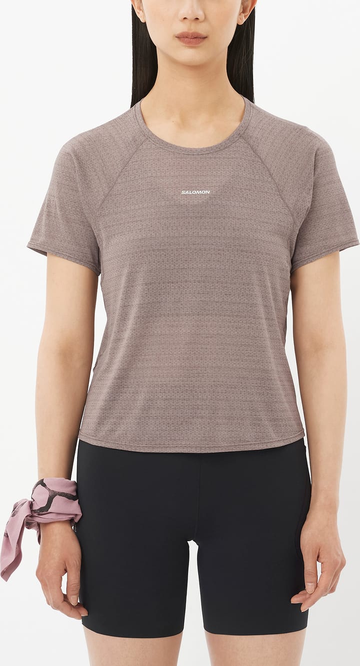 Salomon Women's Shakeout Air Cropped Tee Iron/ Salomon