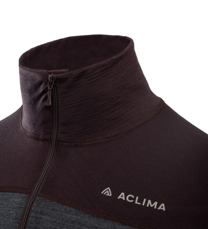 Aclima Lightwool 180 Polo W/ Zip M'S Chocolate Plum/Marengo Aclima