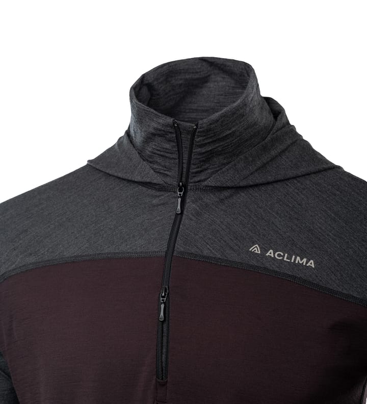 Aclima Men's LightWool 180 Hoodie Chocolate Plum/Marengo Aclima