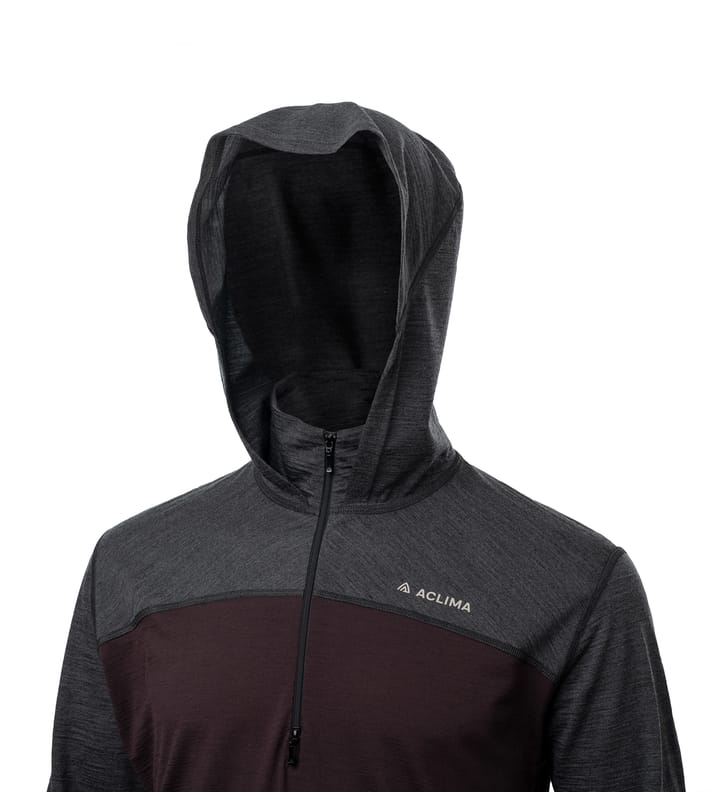 Aclima Men's LightWool 180 Hoodie Chocolate Plum/Marengo Aclima