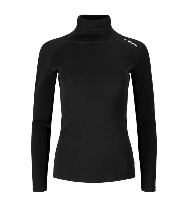 Aclima Warmwool Roll Neck W'S Jet Black Aclima