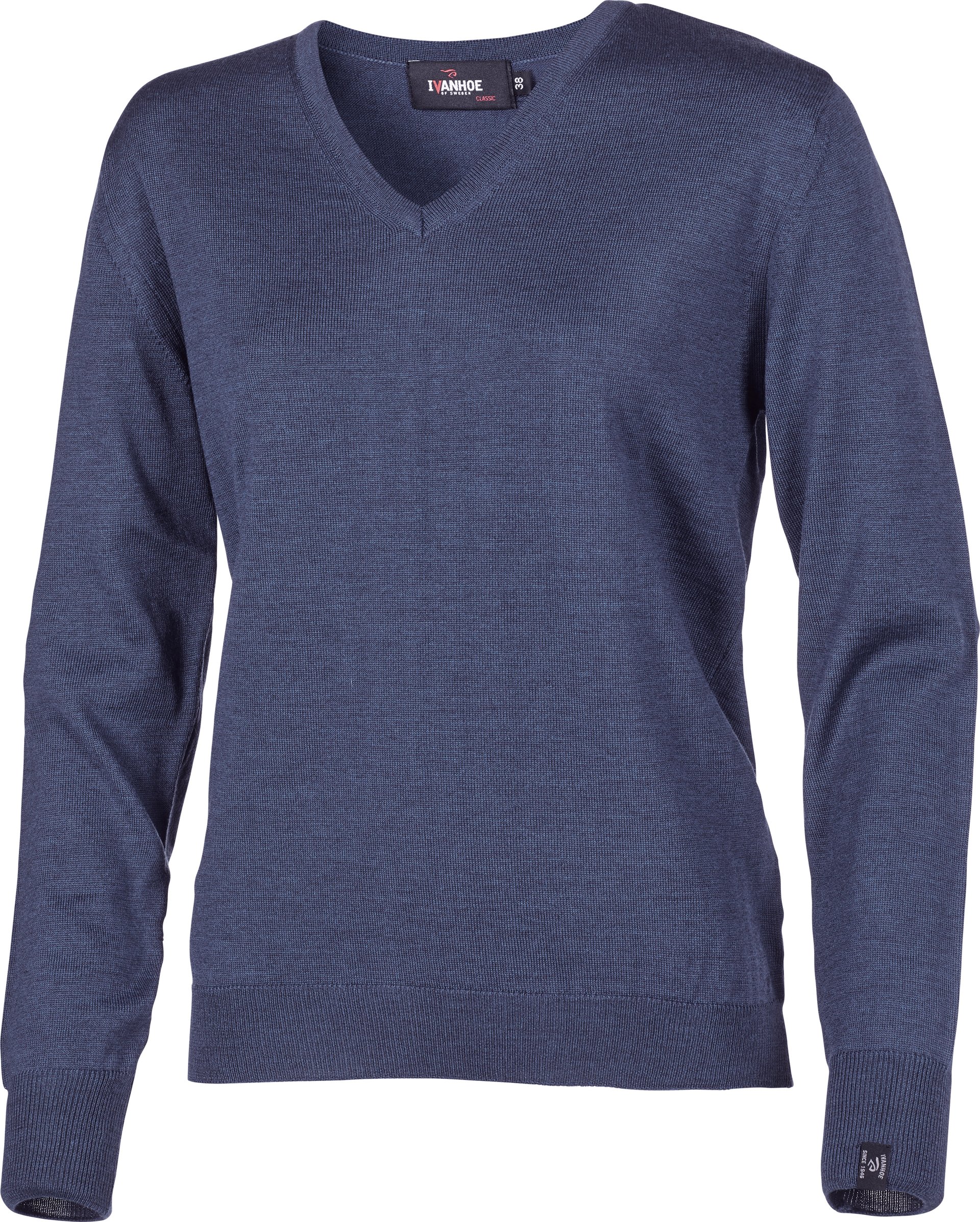 Ivanhoe Women's Merino V-Neck Steel stickade tröjor