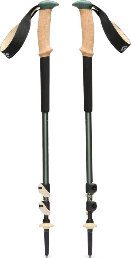 Black Diamond Trail Cork Trekking Poles Laurel Green Black Diamond