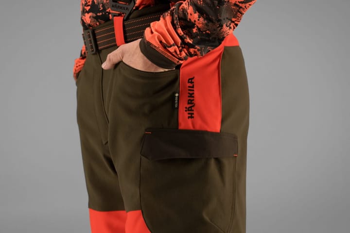 Härkila Men's Wildboar Pro Trousers Wildboar Orange/Willow Green Härkila