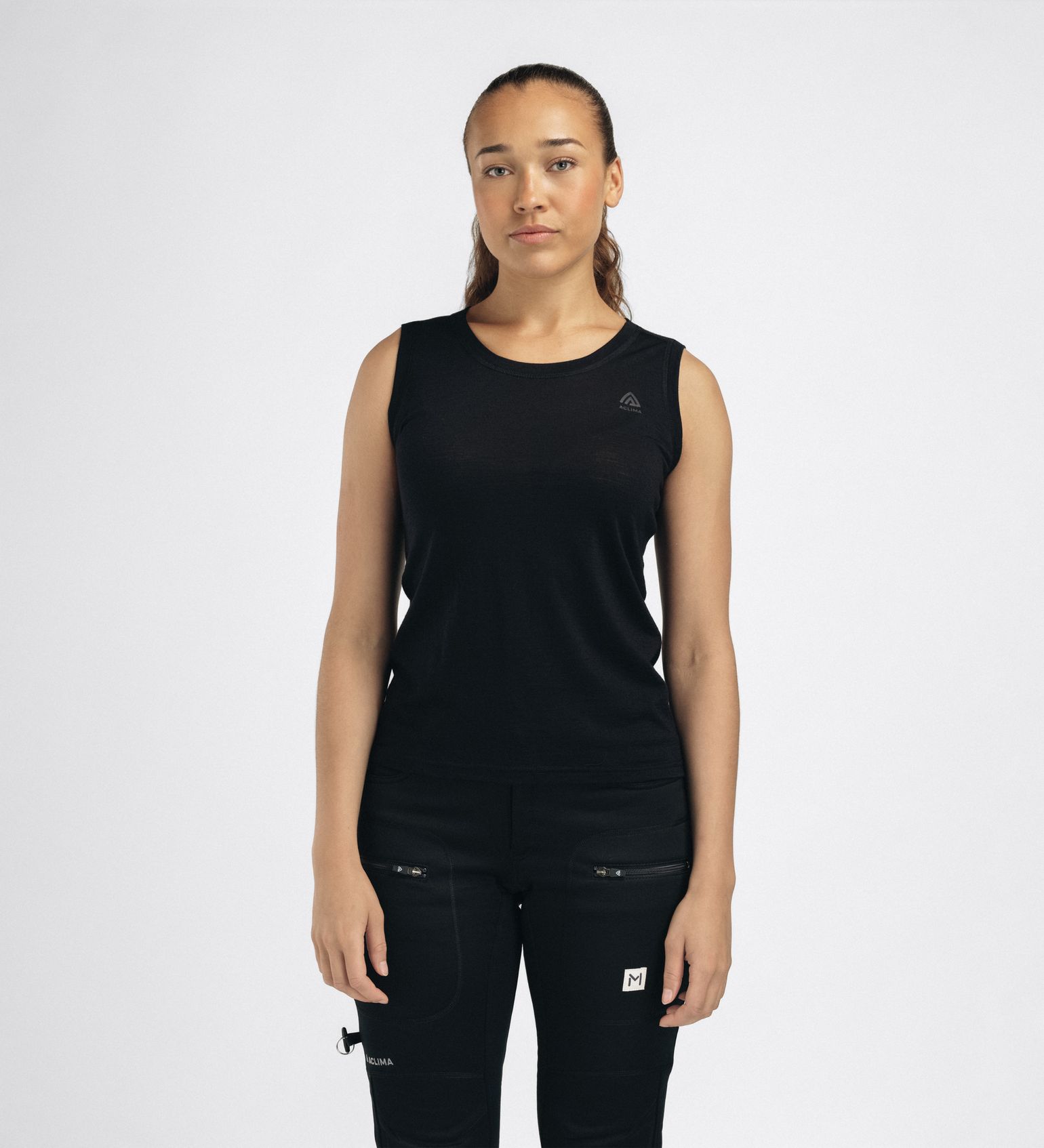 Aclima Women's Lightwool 140 Singlet V2 Jet Black