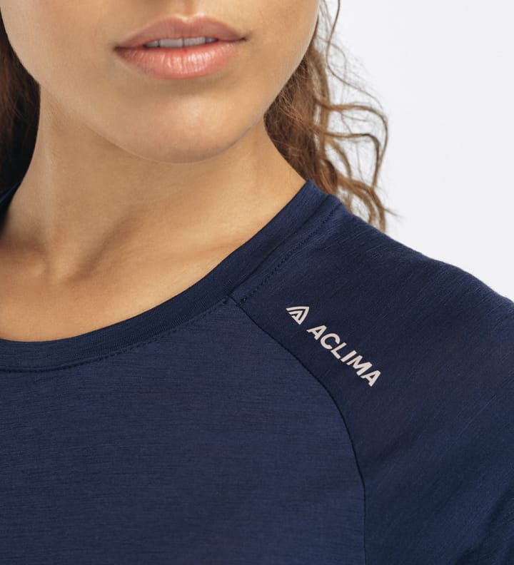 Aclima Women's Lightwool 140 Trail Tee Navy Blazer Aclima
