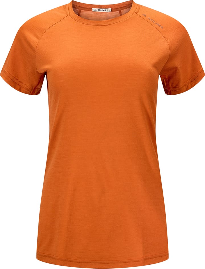 Aclima Women's Lightwool 140 Trail Tee Apricot Orange Aclima