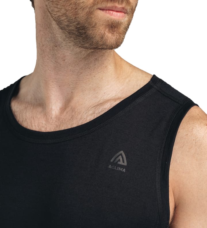 Aclima Men's Lightwool 140 Singlet V2 Jet Black Aclima