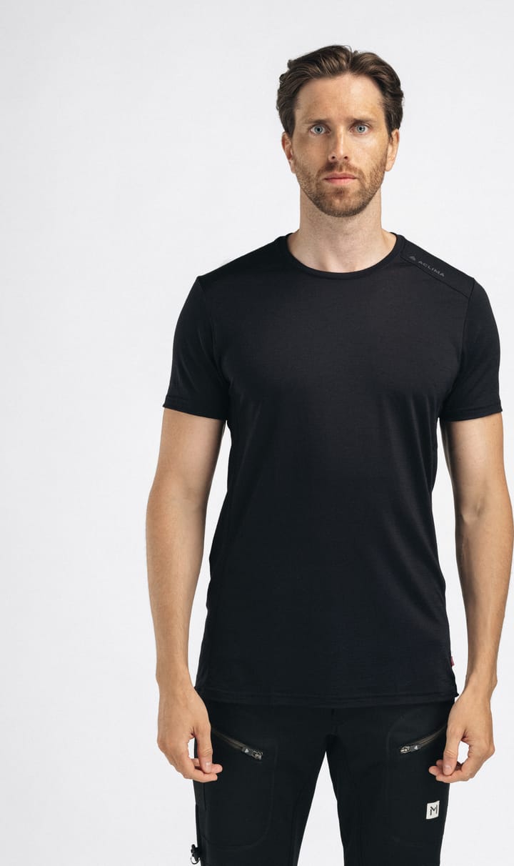 Aclima Men's Lightwool 140 Trail Tee Jet Black Aclima