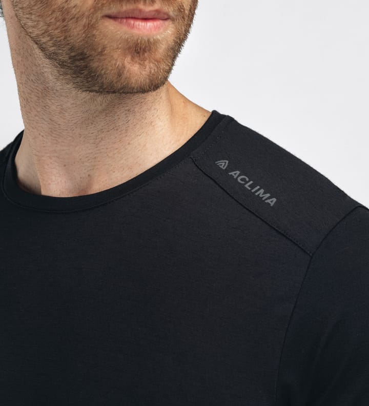 Aclima Men's Lightwool 140 Trail Tee Jet Black Aclima