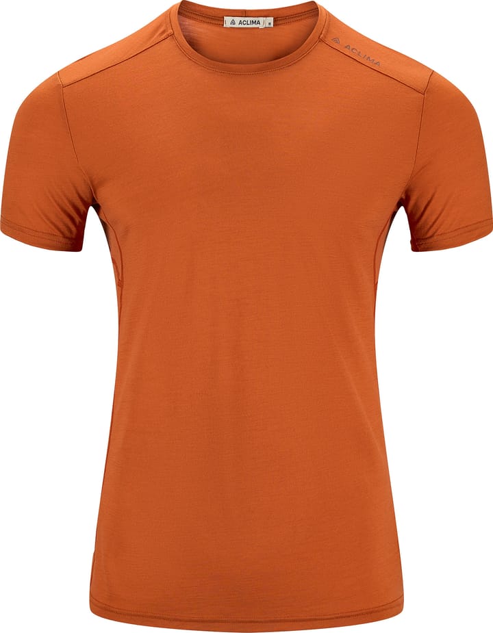 Aclima Men's Lightwool 140 Trail Tee Apricot Orange Aclima