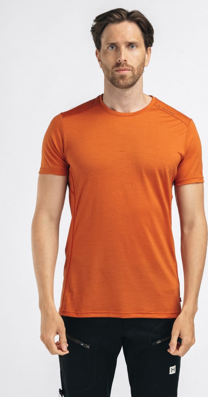 Aclima Men's Lightwool 140 Trail Tee Apricot Orange Aclima