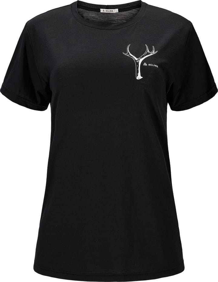 Aclima Women's Lightwool 140 Classic Tee Antler Jet Black Aclima