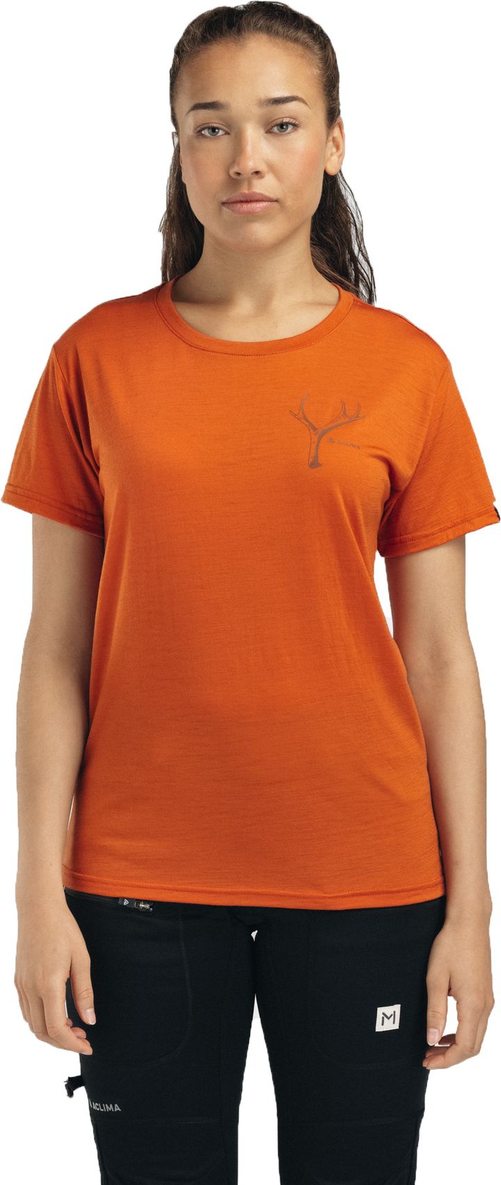 Aclima Women's Lightwool 140 Classic Tee Antler Apricot Orange Aclima