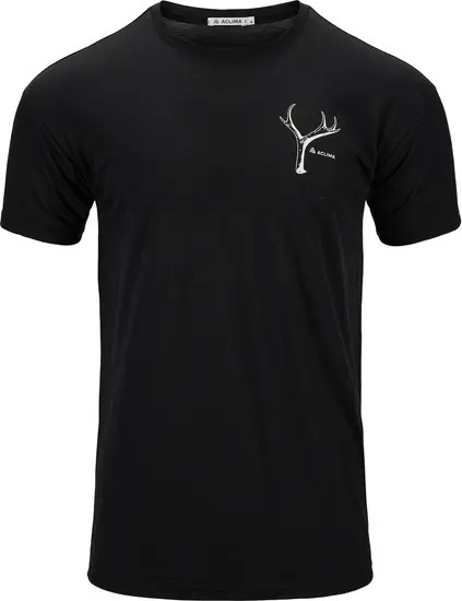 Aclima Men's Lightwool 140 Classic Tee Antler Jet Black Lyhythihaiset paidat M