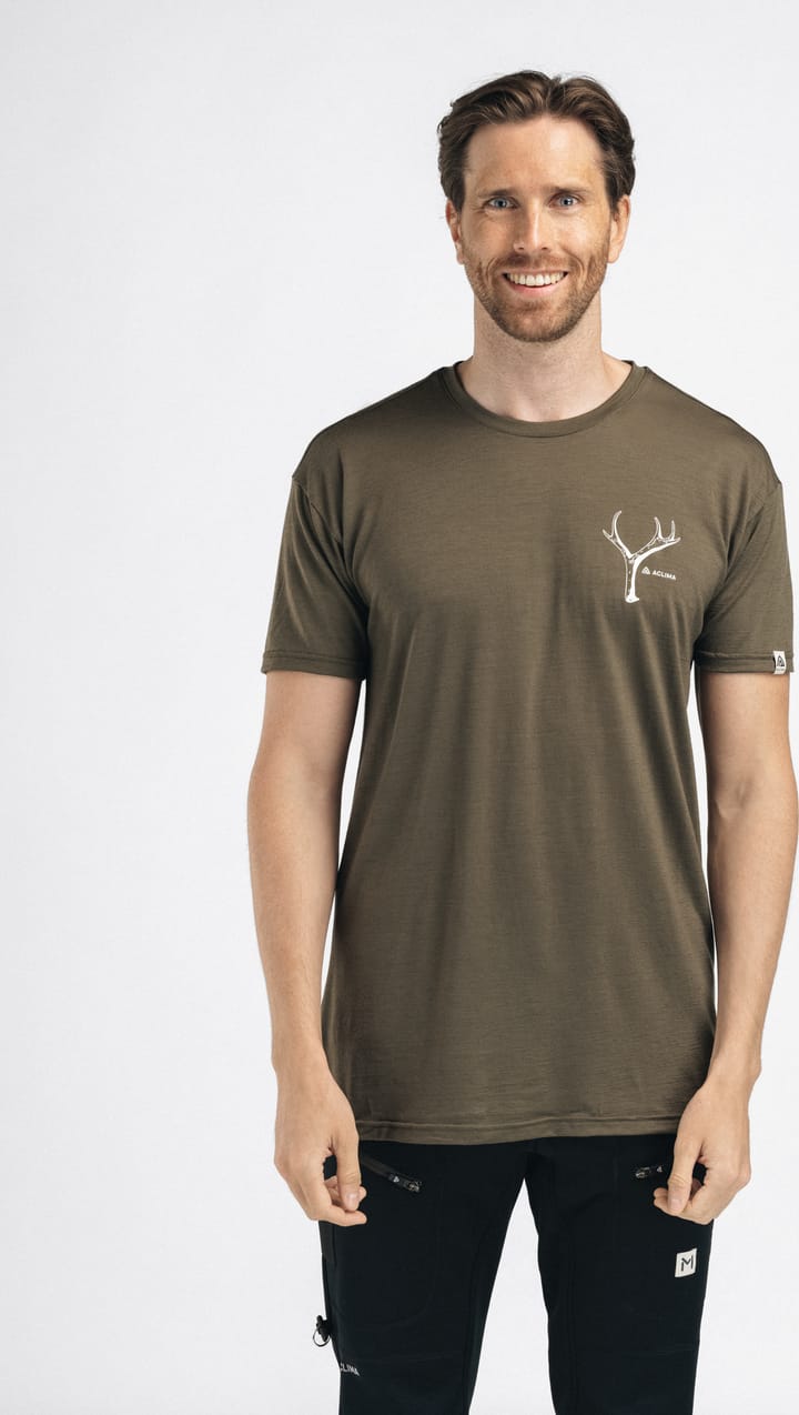 Aclima Men's Lightwool 140 Classic Tee Antler Tarmac Aclima