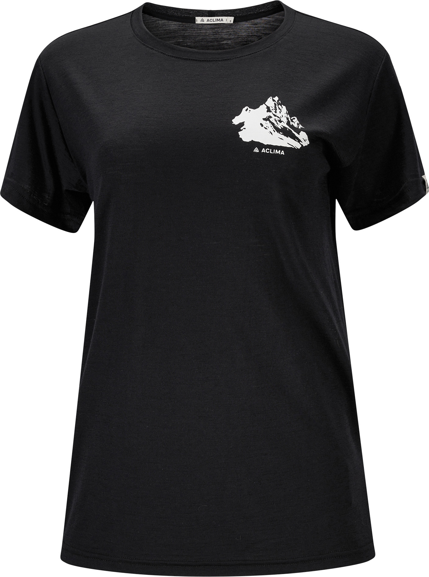 Aclima Women's Lightwool 140 Classic Tee Mountain Jet Black T-shirts M